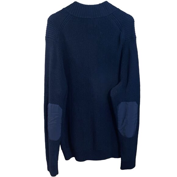 Duluth Trading Co. Men's XL Woolblend FullZip Black Chunky Knit Sweater Grandpa - Picture 2 of 9